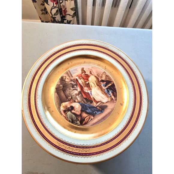 Antique Hand-Painted Gilt Royal Vienna 10.5" Plate Charger Set Of 12 (RV1000) - Picture 16 of 16